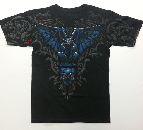 Dark Fantasy - Gargoyle All-Over Print Liquid Blue Shirt