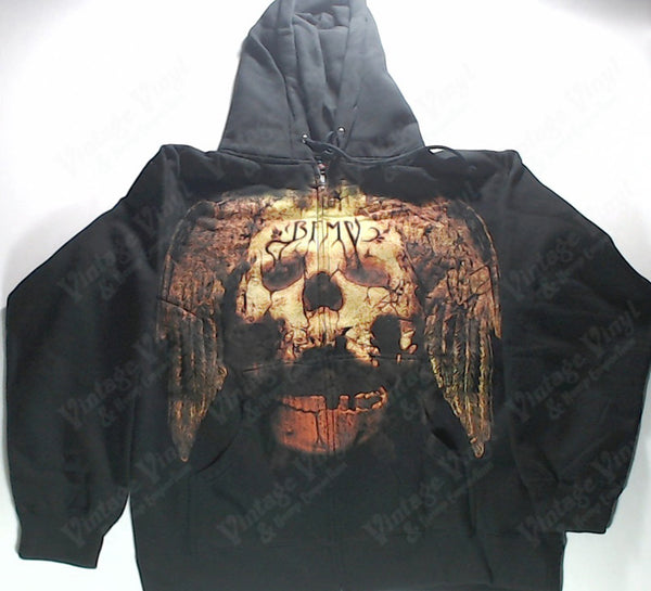 Zip up skull hoodie on sale