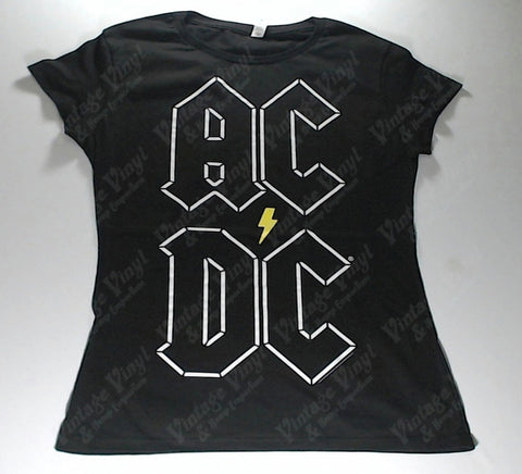 AC/DC - Black Large Letters Girlie Shirt