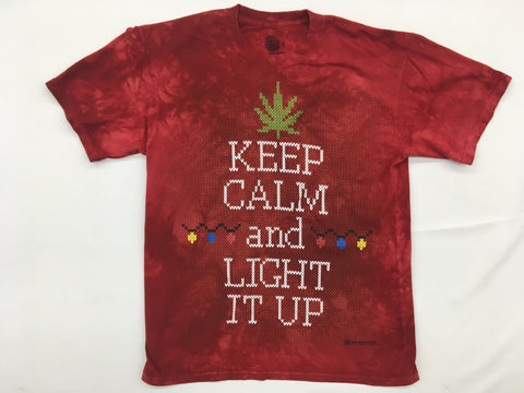 Festive- Lit Cannabis Novelty Mountain Shirt