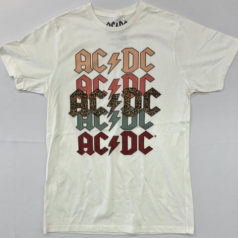 AC/DC - Name Repeat Cream Shirt
