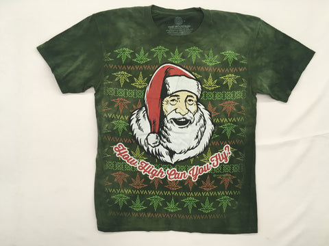 Festive- Fly High Santa Novelty Mountain Shirt