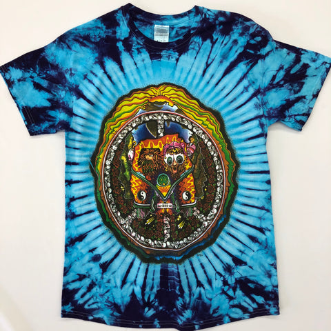 Tie Dye T-Shirt w/ Artwork: Go Bus Go