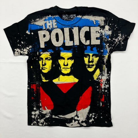 Police, The - Synchronicity Black Tie Dye Liquid Blue Shirt