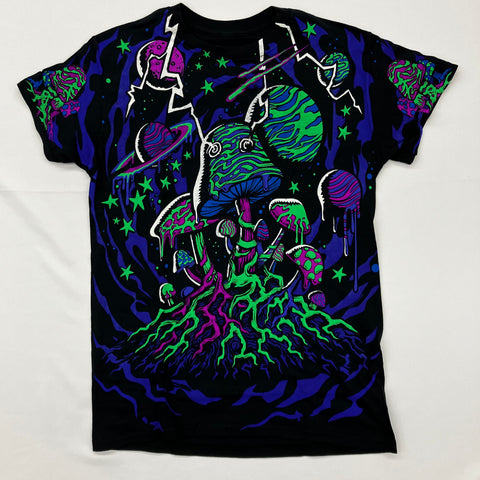 Space - Shroom Galaxy Liquid Blue Shirt