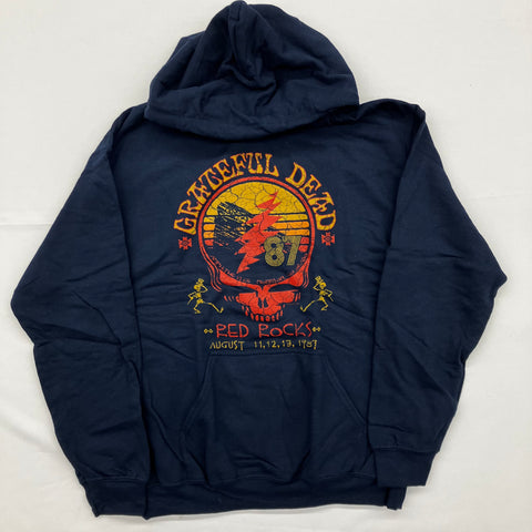 Grateful Dead - Red Rock 87 Navy Liquid Blue Hoodie