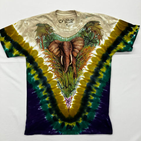 Animals - Elephant Jungle V Novelty Liquid Blue Shirt