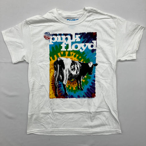 Pink Floyd - Tie Dye Cow White Liquid Blue Shirt