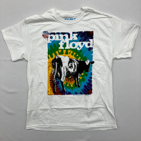 Pink Floyd - Tie Dye Cow White Liquid Blue Shirt