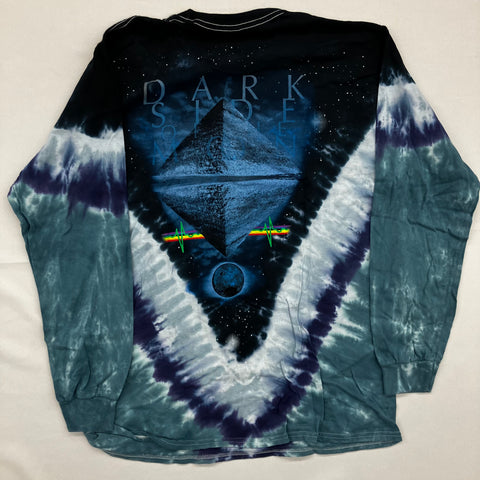 Pink Floyd - Dark Side Eclipse Mirrored Pyramids V Liquid Blue Long Sleeve Shirt