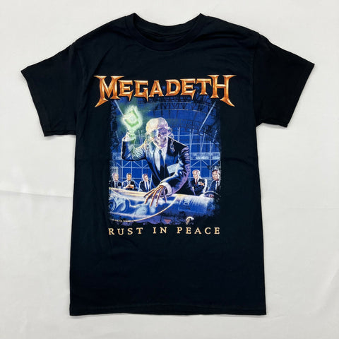 Megadeth - Rust In Peace Blue Graphic Black Shirt
