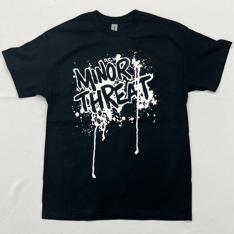 Minor Threat - White Logo Black Shirt