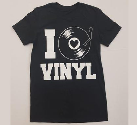 I Love Vinyl - Black Novelty Shirt