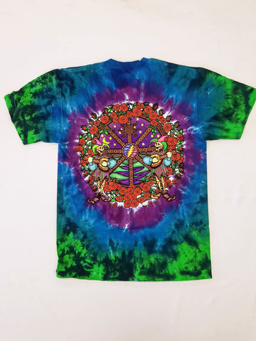 Grateful Dead - Steal Your Face Mandala Tie Dye Liquid Blue Shirt