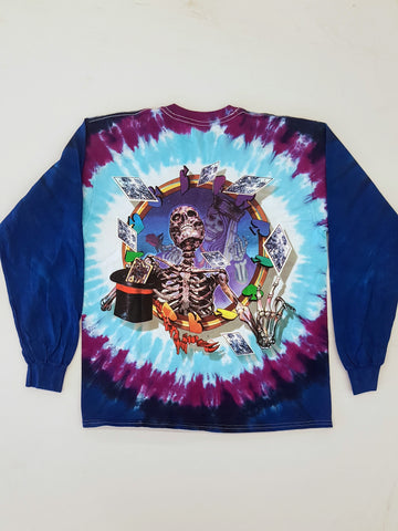 Grateful Dead - Bertha Playing Cards Long Sleeve Liquid Blue Shirt