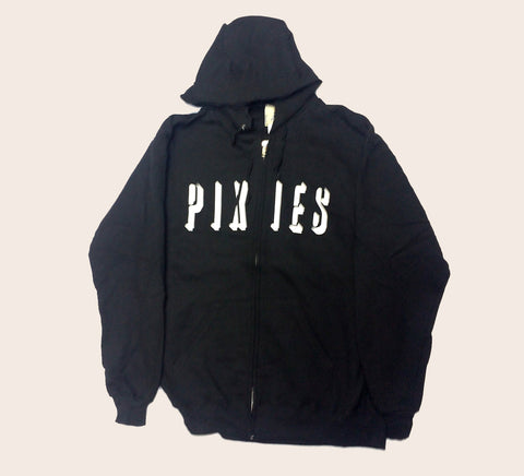 Pixies - White Silhouette Logo Zip-Up Hoodie