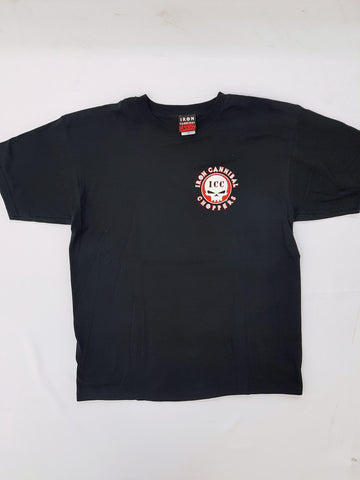 Iron Cannibal Choppers - Flaming Skull Back Print Shirt