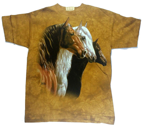 Horses - Brown, White and Black Horses Mountain Shirt