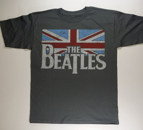 Beatles, The - Logo Under Union Jack Shirt