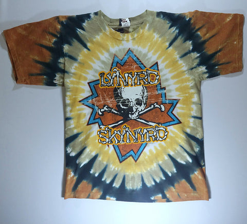 Lynyrd Skynyrd - Skull 'N' Crossbones Explosion Liquid Blue Shirt