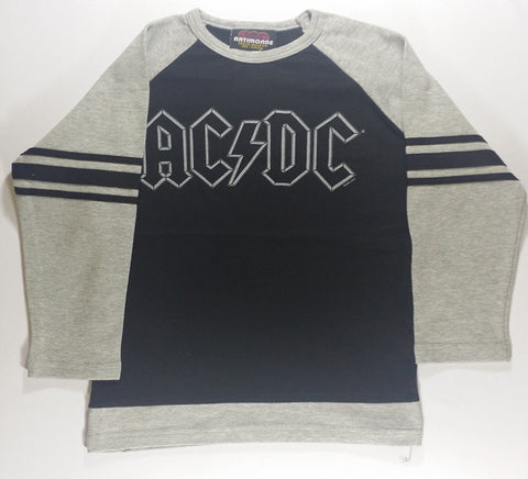 AC/DC - Grey and Black Jersey #74 Long Sleeve Girlie Shirt