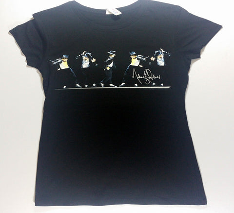 Jackson, Michael - Dancing Signature Girlie Shirt