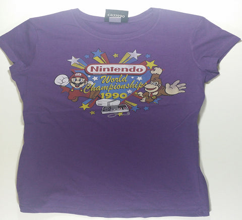 Nintendo - Nintendo '90 World Championship Purple Girlie Shirt