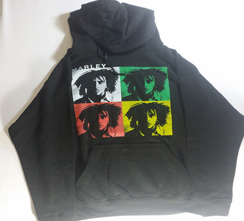 Marley, Bob - Head In Four Rasta Squares Hoodie