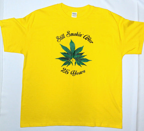 Vintage Vinyl - Still Smokin' After 25 Years Yellow Shirt