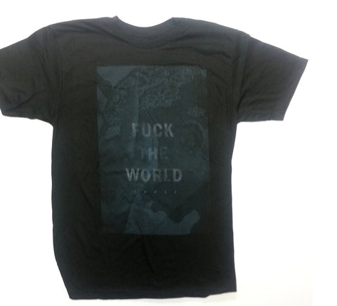 Tupac - F**k The World Navy Portrait Shirt