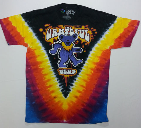 Grateful Dead - Purple Bear V Liquid Blue Shirt