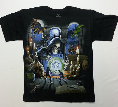 Dark Fantasy - Reaper Sorcerer Liquid Blue Shirt