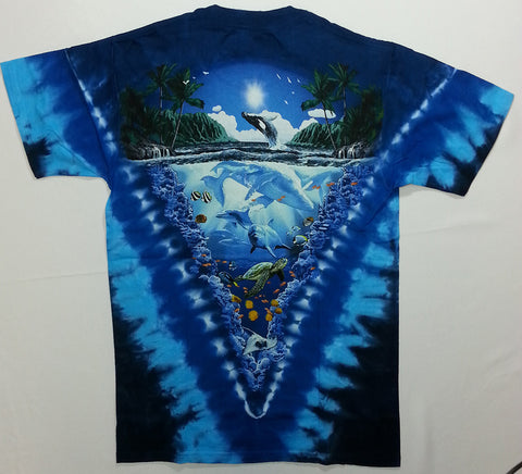 Animals - Night Time Dolphin Dive V Liquid Blue Shirt