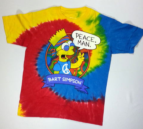 Simpsons, The - Bart Peace Man Liquid Blue Shirt