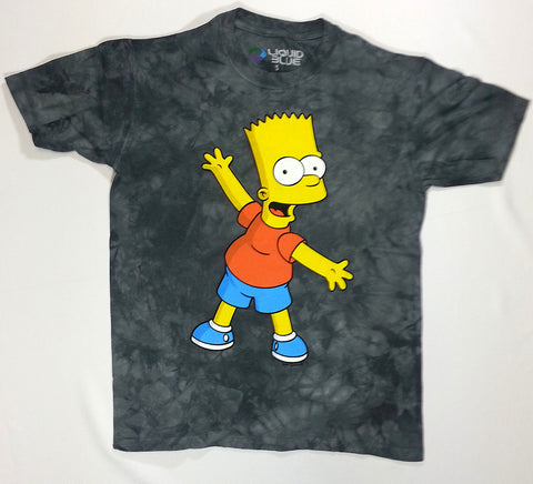 Simpsons, The - Bart Grey Liquid Blue Shirt