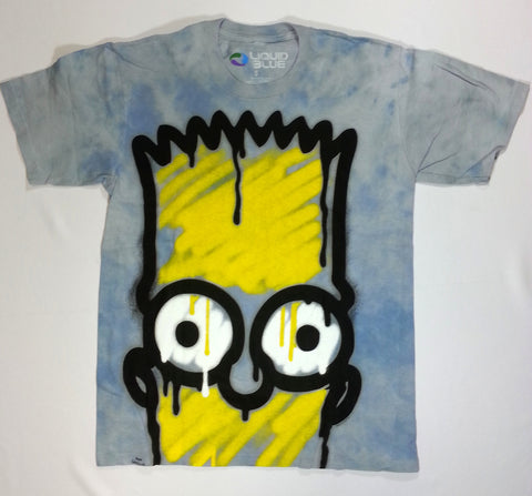 Simpsons, The - Spray Paint Bart Grey Shirt