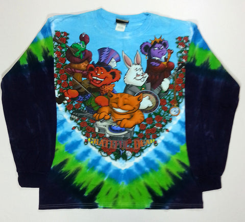 Grateful Dead - Wonderland Jam Band Long Sleeve Liquid Blue Shirt