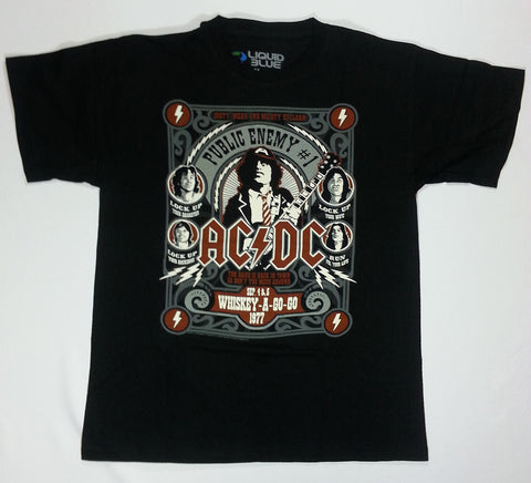 AC/DC - Public Enemy #1 Whiskey A Go Go Liquid Blue Shirt