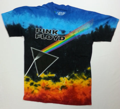 Pink Floyd - Darkside Orange Bottom Layered Liquid Blue Shirt