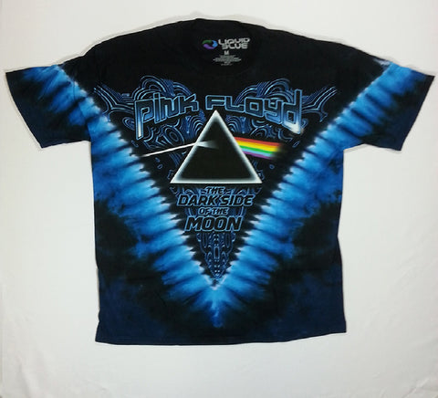 Pink Floyd - Dark Side Cool Text V Liquid Blue Shirt