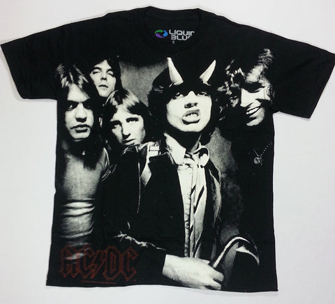 AC/DC - Highway To Hell Black And White Liquid Blue Shirt