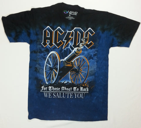 AC/DC - For Those About To Rock Blue And Orange Liquid Blue Shirt