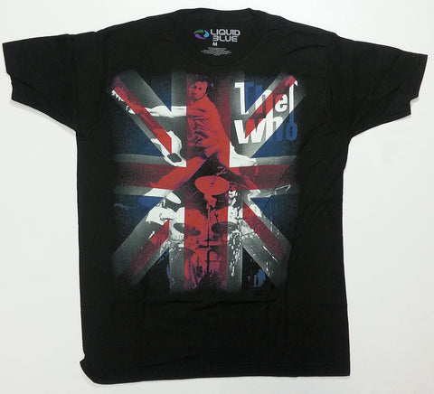 Who, The - Leaping Townshend Union Jack Liquid Blue Shirt