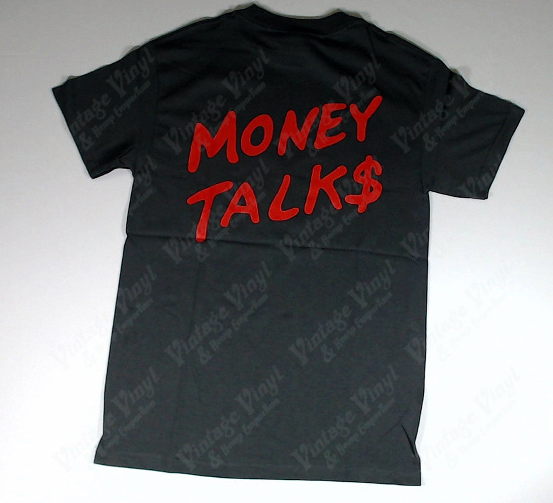 トップス AC/DC MONEY TALKS shirt XL greatland AC/DC 1990 MONEY TALKS WORLD TOUR 1990/91 WHITE