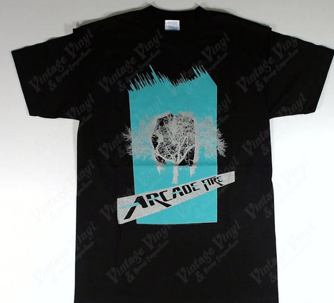 Arcade Fire - Aqua SIlver Logo Shirt