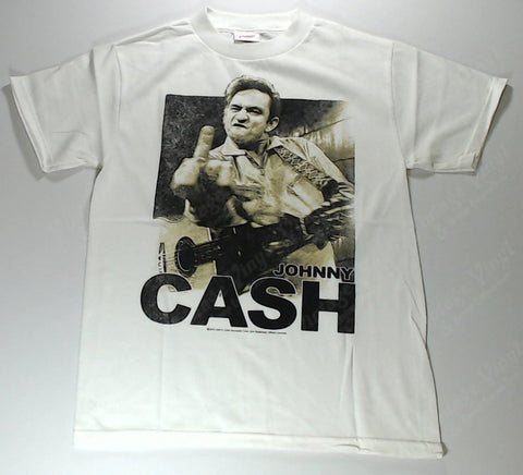 Cash, Johnny - Giving The Finger Cash On Bottom White Shirt
