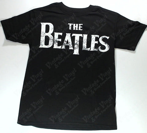 Beatles, The - White Distressed Logo Shirt