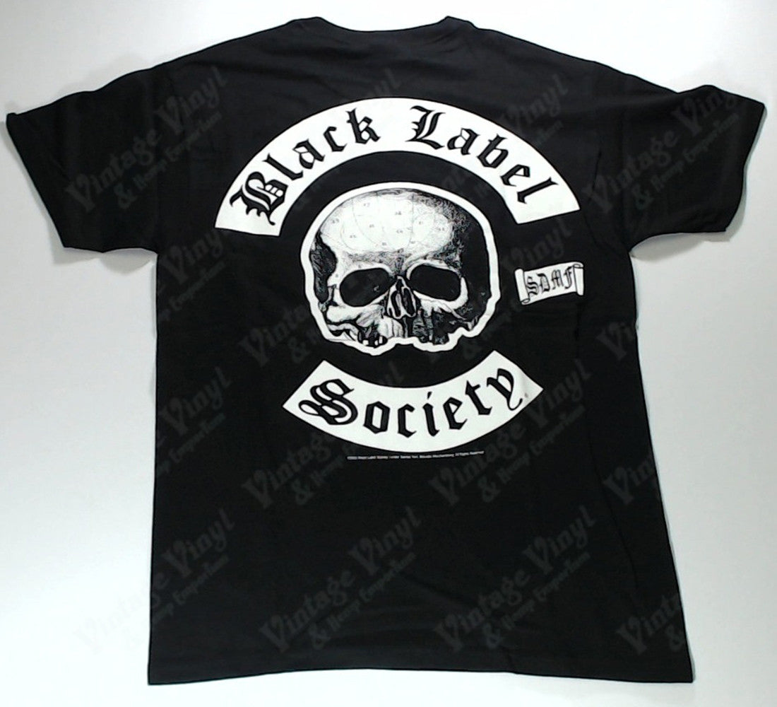 Black Label Society BLS Skull On Back Shirt Vintage Vinyl Regina