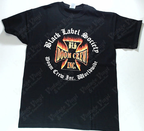 Black Label Society - Flaming Iron Cross with Back Print Shirt