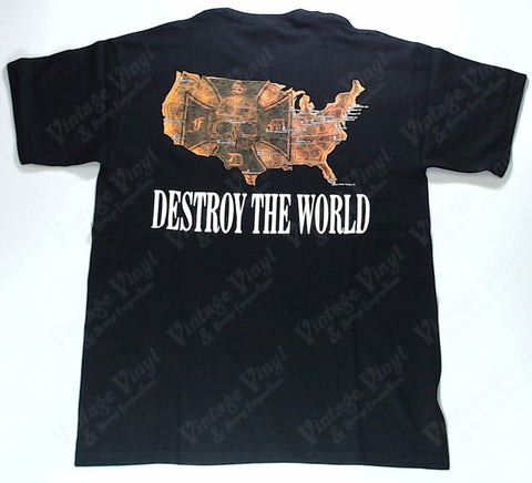 Black Label Society - Flaming Iron Cross with Back Print Shirt